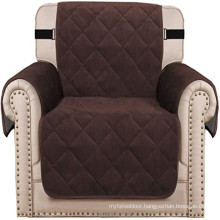 Thick Sofa Chair Cover Velvet Quilted Armchair Cover